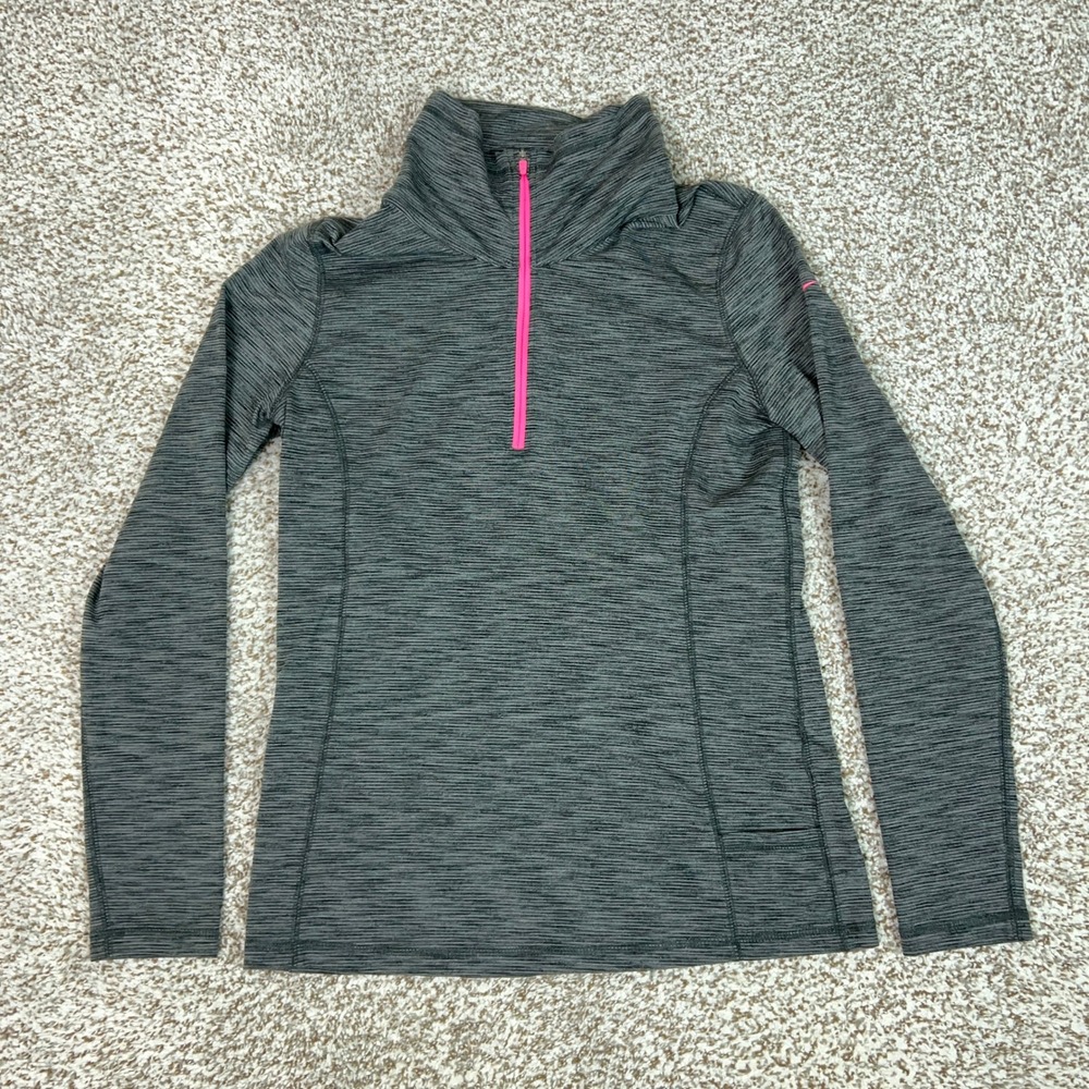 Nike Pullover Womens Medium Gray 1/4 Zip Golf Dri FIT Tour Performance Workout
